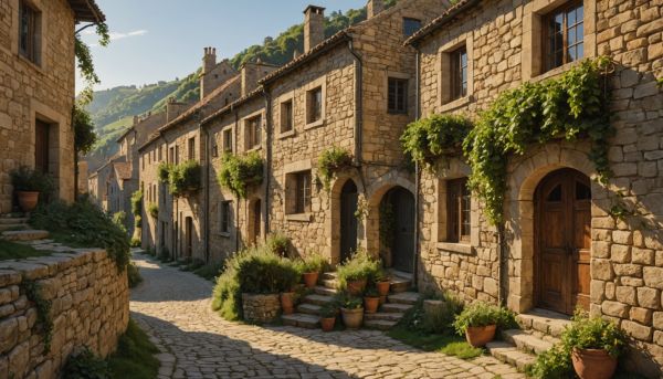 Villages historiques pierres anciennes culture locale